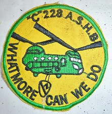 Listing image for What More Can We Do - Patch - 228th Assault Helicopter Bn - Vietnam War, xxxx Y