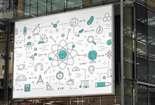 Listing image for PHYSICS EDUCATION MATHS AND SCIENCE POSTER ART HANDWRITTEN FORMULAS -A3 A4
