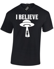 Listing image for I BELIEVE ALIENS MENS T SHIRT COOL AREA 51 ROSWELL UFO ALIEN COOL FUNNY DESIGN