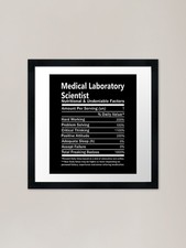 Listing image for Medical Laboratory Scientist T Shir Framed Wall Art Poster Canvas Print Picture