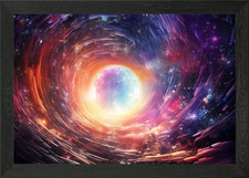 Listing image for wormhole universe Framed Wall Art Poster Canvas Print Picture