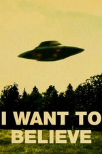 Listing image for I Believe Ufo Blue Science Fiction Painting Wall Art Home Decor - POSTER 20x30